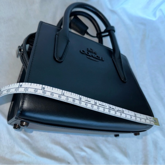 Coach Andrea carryall Black Leather Handbag CP081 - Picture 9 of 16